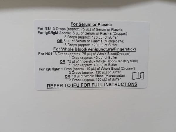 Dengue NS1 Antigen IgG/IgM Antibody Duo Panel Rapid Test